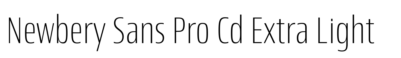 Newbery Sans Pro Cd Extra Light